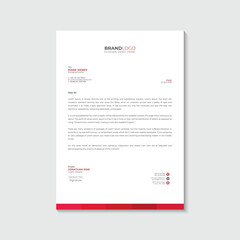Clean and professional corporate company business letterhead template