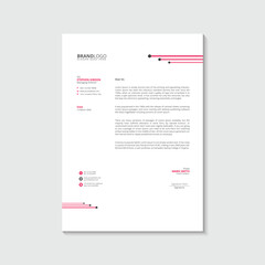 Clean and professional corporate company business letterhead template