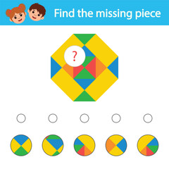 Educational logic puzzle game for children. Find what is hidden behind the element. IQ test. An activity for preschool children and toddlers. Worksheet