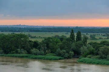 Die Stadt Bordeaux an der Garonne in Frankreich