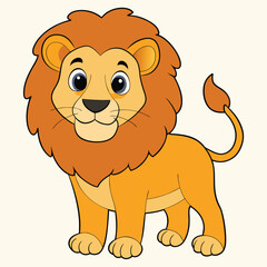 Obraz premium Lion white background