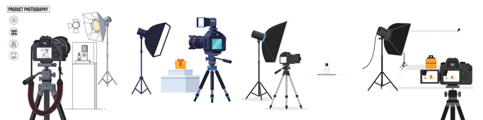Product Photography Studio Setup Illustration

