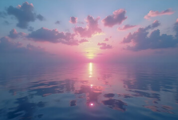 sunset over water