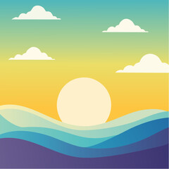 Trendy Abstract Geometric Background with Fluid Shapes and Gradient Colors.