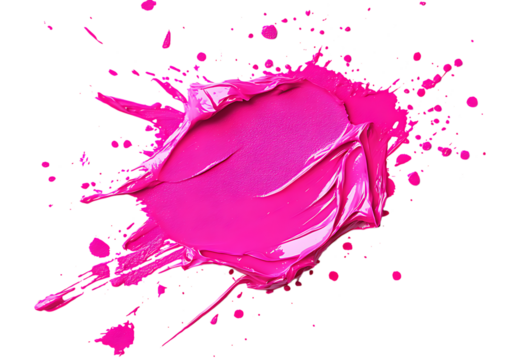 Vibrant Pink Paint Splatter: Abstract Art Background Texture