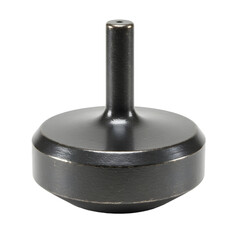 Precision Metal Top: Industrial Design, Spinning Toy, Dark Grey Finish on transparent background