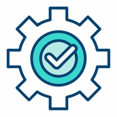 Gear Checkmark: Process Done

