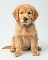 Cute Puppy on White Background