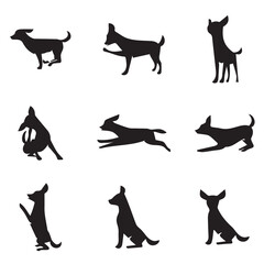 dog vector chihuahua silhouette