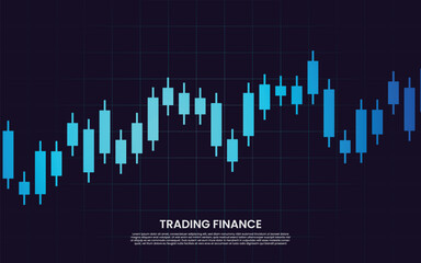 Stock market trading graph in business concept. Vector illustration