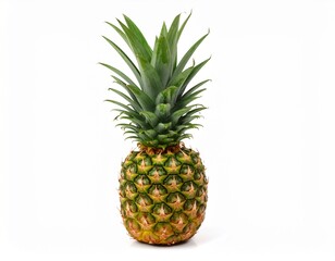 Fresh Whole Pineapples with Green Crowns