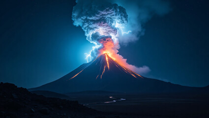 Fototapeta premium he volcano is erupting