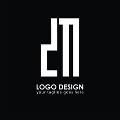 DN DN Logo Design, Creative Minimal Letter DN DN Monogram