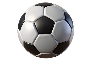 3 D Rendered Black and White Soccer Ball Icon football