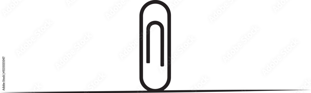 Poster simple paperclip icon isolated on transparent background