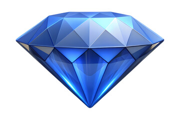 Brilliant Blue Faceted Diamond 3 D Render blue diamond