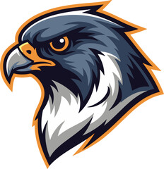 Aggressive Falcon Head Logo