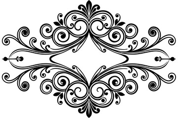 Elegant Divider with Swirly Classic Vintage Design