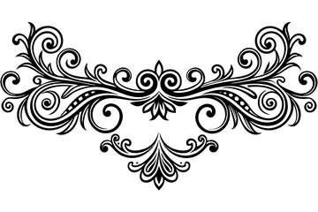 Retro Swirl Divider for Luxury Vintage Invitations