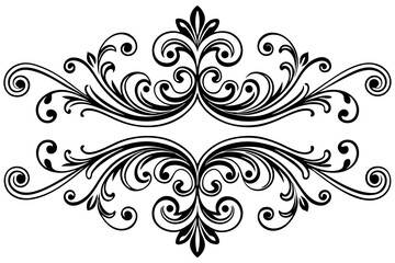 Elegant Swirl Divider for Timeless Graphic Projects