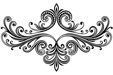 Delicate Vintage Divider for Wedding Stationery Design