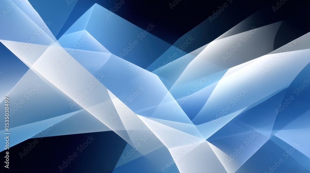 Poster abstract blue geometric shapes creating a dynamic and modern background.