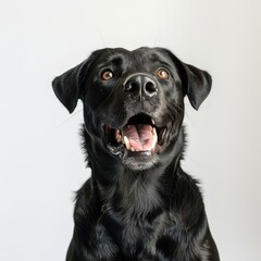 Obraz premium Playful Black Dog