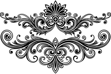 Ornamental Divider for Elegant Retro Layout Designs