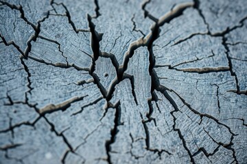 Fototapeta premium Detailed close up of cracked and weathered grey wood texture
