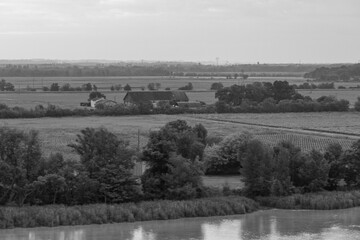 Die Garonne bei Bordeaux in Frankreich