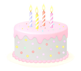 birthday cake in icon vector illustration