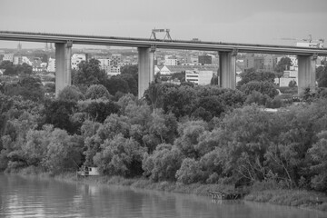 Die Garonne bei Bordeaux in Frankreich