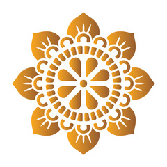 Abstract Ornamental Mandala Motif Vector Design Illustration