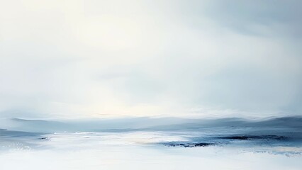 Fototapeta premium Soft Misty Landscape with Blue Tones