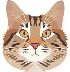 Obraz premium Cat head vector illustration