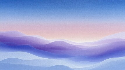 Soft, serene waves of purple and blue hues blend in a tranquil abstract landscape.