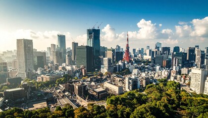 Obraz premium 人類が滅亡し朽ち果てた東京 