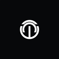 Obraz premium Abstract Geometric Logo Design with Circular and Linear Elements Isolated