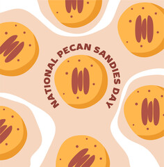 happy national pecan sandies day with delicious pecan sandies