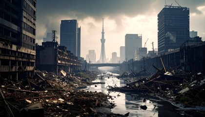 _核戦争で朽ち果てた東京 