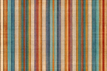 Colorful striped fabric design.