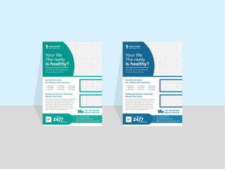 Medical Flyer Design, Vector file fully editable.