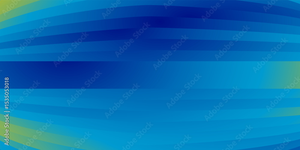 Poster abstract background with horizontal gradient stripes in green and blue tones. soft flowing transitio