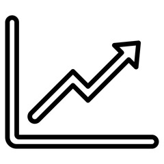 Growth Arrow  Icon Element For Design