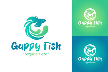 Creative and Professional Guppy Fish Logo for Branding and Business Identity