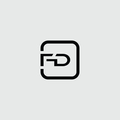 Elegant Monogram FD logo, a Symbol of Premium Branding and Corporate Identity