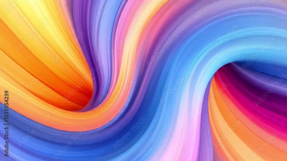Poster abstract colorful swirls in motion with vibrant colors and seamless loop 3d render