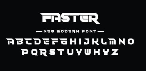 Modern minimal logo alphabet font. Typography abstract sans serif technology, electronic, movie, future, creative logos fonts. vector illustration 