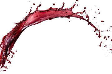 Fototapeta premium Red liquid splash against black background