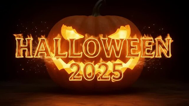 Ultra Wide Halloween 2025 Fiery Pumpkin Jack-o'-Lantern Design